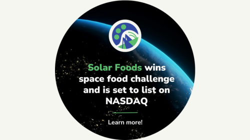 Solar Foods wins space food challenge